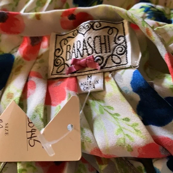 Yoana Baraschi Pleated Meadowlight Floral Dress by Anthropologie Size Medium - Picture 7 of 10